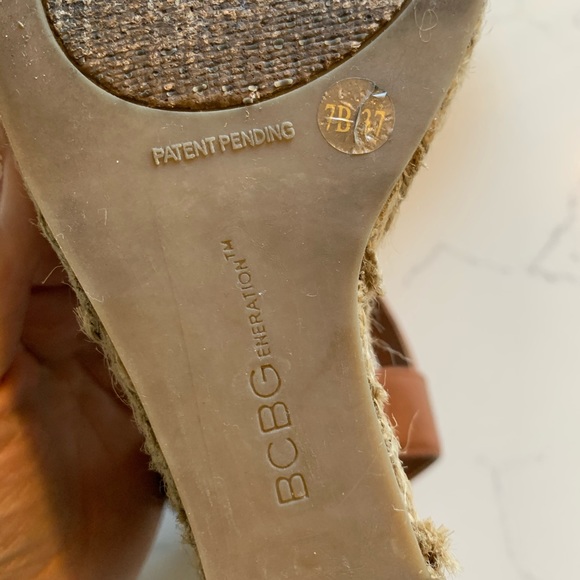 BCBGeneration espadrille canvas striped wedges 7 - Picture 9 of 9